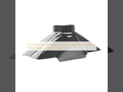 Nozzolo per cappuccio rettangolare per la raccolta della polvere per l'interfacciamento con il condotto per il fumo del braccio di bambù da 55 mm