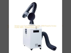 Estrattore di fumo laser mobile FES200L 210W Purificatore di fumo potente con porta di scarico a forma di L