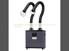 FED200 Estratore di fumo di saldatura laser nero per taglio / incisione laser