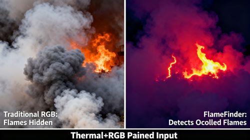Ultime notizie aziendali su FlameFinder: apprendimento termico-RGB metrico profondo per il rilevamento della fiamma attraverso il fumo
